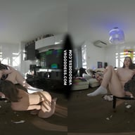 Lika With Miss Pussycat Champagne Striptease Whipped Cream Pussy Licking VRgoddess vr porn video