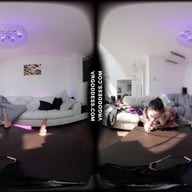 Melonie Sucking And Fucking 3 Dildos In A Plastic Cock Gangbang Filling Her Tight Holes VRgoddess vr porn video