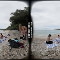 Three Extremely Attractive Models Emmux Rebeka Ruby And Kristina Full Day On Nude Italian Beach VRgoddess vr porn video