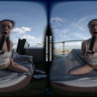 Gabriela Lati Masturbating With A Dildo Outdoors On A Cold Day Then Jacuzzi To Warm Up VRgoddess vr porn video