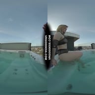 Hot Babe Melonie Rooftop Jacuzzi Dildo Masturbation VRgoddess vr porn video