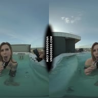 Hot Babe Melonie Rooftop Jacuzzi Dildo Masturbation VRgoddess vr porn video