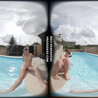 Josie Fresh And Her Friend Sofie Naked Poolside At An Italian Villa Eating And Sunbathing VRgoddess vr porn video