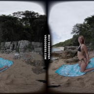 Kristina Masturbating And Showing Her Pussy On A Secluded Beach In Italy VRgoddess vr porn video