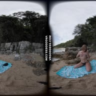Kristina Masturbating And Showing Her Pussy On A Secluded Beach In Italy VRgoddess vr porn video