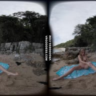 Kristina Masturbating And Showing Her Pussy On A Secluded Beach In Italy VRgoddess vr porn video