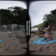 Kristina Masturbating And Showing Her Pussy On A Secluded Beach In Italy VRgoddess vr porn video