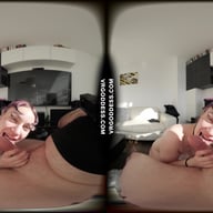 Enthusiastic Blowjob Between The Scenes With Cum Lover Ellah VRgoddess vr porn video