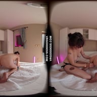 Sofie Lesbian Fucks Her Friend Josie With Strapon Dildo At The Pool House VRgoddess vr porn video