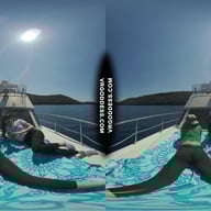 Josie And Matty Sunbathing Nude On Yacht In The Adriatic Sea VRgoddess vr porn video