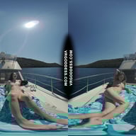 Josie And Matty Sunbathing Nude On Yacht In The Adriatic Sea VRgoddess vr porn video