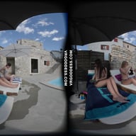 Kristina Emmux And Rebeka Ruby Poolside Naked Sunbathing Swimming Italian Villa VRgoddess vr porn video