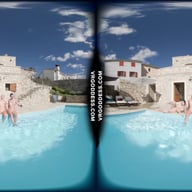 Kristina Emmux And Rebeka Ruby Poolside Naked Sunbathing Swimming Italian Villa VRgoddess vr porn video