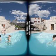 Kristina Emmux And Rebeka Ruby Poolside Naked Sunbathing Swimming Italian Villa VRgoddess vr porn video