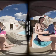 Kristina Emmux And Rebeka Ruby Poolside Naked Sunbathing Swimming Italian Villa VRgoddess vr porn video