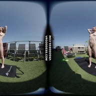 Kitty Kate Nude Yoga Afternoon On A Sunny Windy Day VRgoddess vr porn video