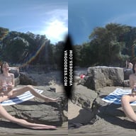 Rebeka Ruby Risky Nude Beach Dildo Masturbating On Vacation Nude Girls Background VRgoddess vr porn video