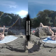 Rebeka Ruby Risky Nude Beach Dildo Masturbating On Vacation Nude Girls Background VRgoddess vr porn video