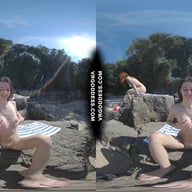 Rebeka Ruby Risky Nude Beach Dildo Masturbating On Vacation Nude Girls Background VRgoddess vr porn video