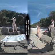 Rebeka Ruby Risky Nude Beach Dildo Masturbating On Vacation Nude Girls Background VRgoddess vr porn video