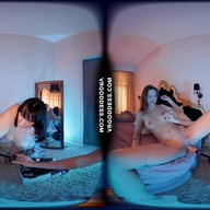 Rebeka Ruby Gets Banged Out By The Fucking Machine With Aloida Helping Hand VRgoddess vr porn video
