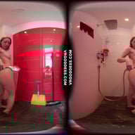 Kitty Kate Oiling Up And Touching Her Tight Young Body Outdoors With Showering And Behind The Scenes VRgoddess vr porn video