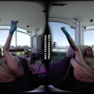 Cheri Inserts Her Panties In Her Pussy And Gets Herself Off With Her Favorite Vibrator VRgoddess vr porn video