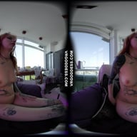 Cheri Inserts Her Panties In Her Pussy And Gets Herself Off With Her Favorite Vibrator VRgoddess vr porn video