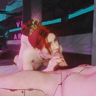 Deepthroat blowjob (oral sex) featuring Scarlet Fyre (OC from VReal_18K) vr porn video