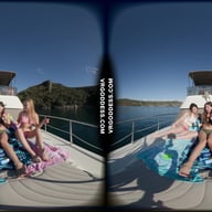 Kristina Emmux And Rebeka Ruby Get Naked On A Yacht Playing With Bubbles VRgoddess vr porn video