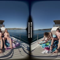 Kristina Emmux And Rebeka Ruby Get Naked On A Yacht Playing With Bubbles VRgoddess vr porn video
