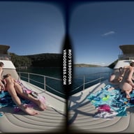 Kristina Emmux And Rebeka Ruby Get Naked On A Yacht Playing With Bubbles VRgoddess vr porn video
