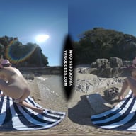 Josie Dildo Masturbating On Public Nude Beach Matty In Background VRgoddess vr porn video