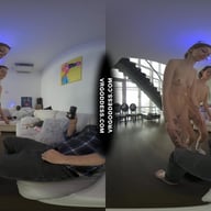 Rebeka Ruby And Bleika Give Lucky Cameraman Double Blowjob Between The Scenes Loves Cumplay MouthCum VRgoddess vr porn video