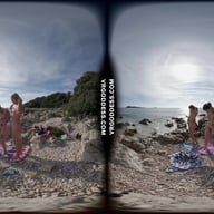 Kirstina With Her Friends Emmux And Rebeka Ruby Nude Beach Picnic And Sunbathing VRgoddess vr porn video