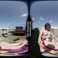 Melonie Oiled Up Sunbathing Finger Masturbating Her Pussy And Asshole Outdoors VRgoddess vr porn video