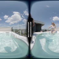 Behind The Scenes With Babyhunterz Taking A Nude Swimming Dip In Rooftop Jacuzzi VRgoddess vr porn video