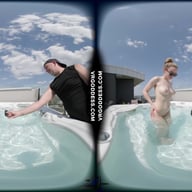 Behind The Scenes With Babyhunterz Taking A Nude Swimming Dip In Rooftop Jacuzzi VRgoddess vr porn video