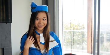 Sex With A Sexy Asian Air Stewardess - Join the Mile-High Club
