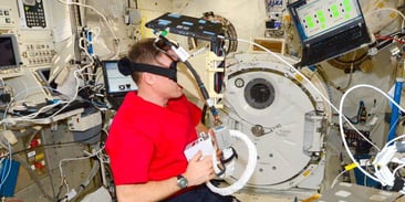 NASA Astronaut Using VR in the Space Station