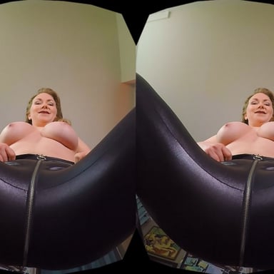 The Upskirt Collection - Mistress T Facesitting in Tight Leather Pants HologirlsVR VR porn video vrporn.com
