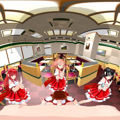 Sexy Dancing Anime Girls in Cafe with Blowjob SVP HentaiGirl vr porn video vrporn.com virtual reality