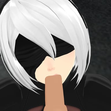 Nier Automata - 2B Sensual BJ Lewd FRAGGY HentaiGirl vr porn video vrporn.com virtual reality