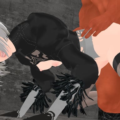 Nier Automata - 2B Fucked From Behind CGI Girl Lewd FRAGGY vr porn video vrporn.com virtual reality