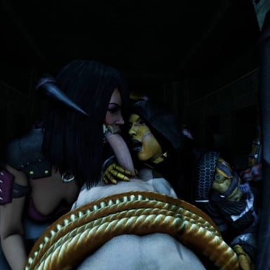 D'Vorah and Mileena's Pre-Match Warmup CGI Girl DarkDreams vr porn video vrporn.com virtual reality