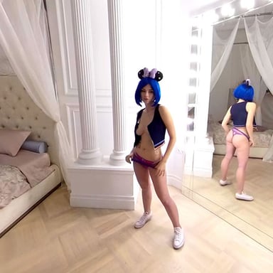 Blue Haired Beauty StasyQVR IngaQ vr porn video vrporn.com virtual reality