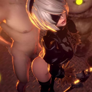 NieR: Automata - 2b Has Robot Support DarkDreams vr porn video vrporn.com virtual reality