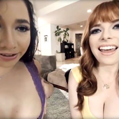 2Party of Sex - 3 Hot Babes in Lingerie Fucked Silly HologirlsVR Mick Blue Karla Kush Karlee Grey VR porn video vrporn.com