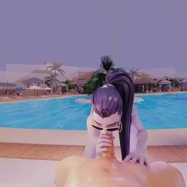 Overwatch: Widowmaker Blowjob on the Beach LewdVROfficial vr porn video vrporn.com virtual reality