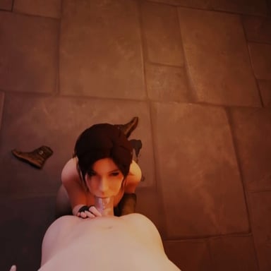 Lara Croft blowjob LewdVROfficial vr porn video vrporn.com virtual reality